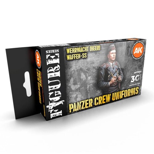 Go to product AK INTERACTIVE 11622 - Panzer Crew Uniforms Wehrmacht Heer Waffen-SS acrylic paint set