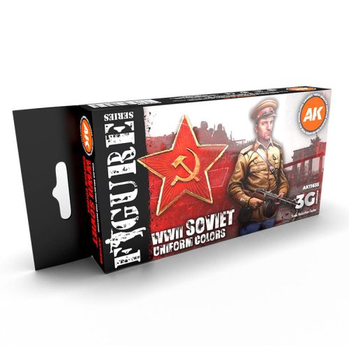 Go to product AK INTERACTIVE 11635 - WWII Soviet Uniform Color acrylic paint sets