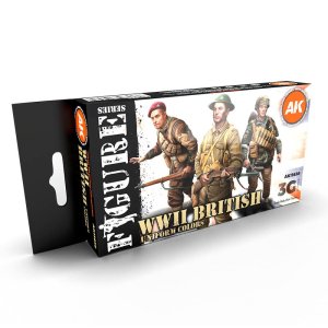 AK INTERACTIVE 11636 - WWII British Uniform Color acrylic paint sets