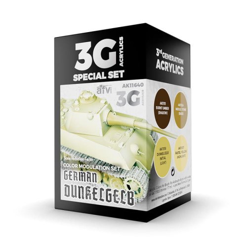 Go to product AK INTERACTIVE 11640 - German Dunkelgelb color modulation acrylic paint set
