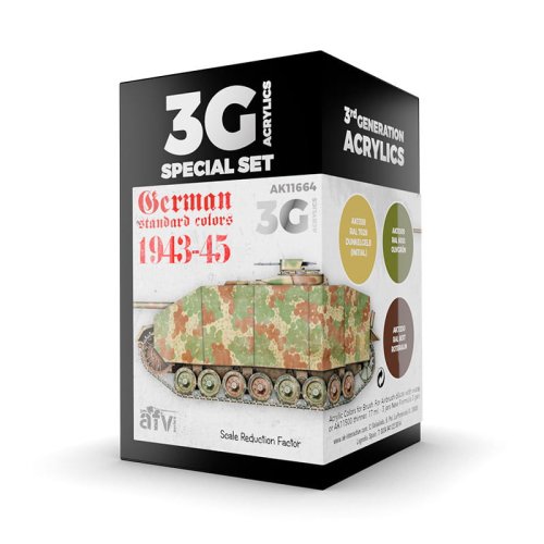 Go to product AK INTERACTIVE 11664 - German Standard Color 1943-45 acrylic paint set