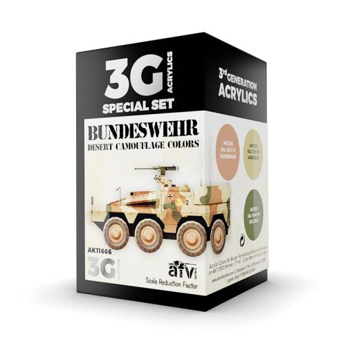 Go to product AK INTERACTIVE 11666 - Bundeswehr Desert Camouflage Color acrylic paint set
