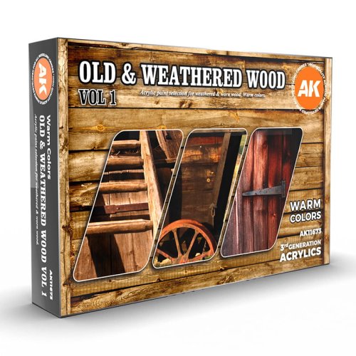 Go to product AK INTERACTIVE 11673 - Old & Weathered Wood Vol 1 acrylic paint set