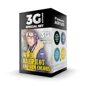 AK INTERACTIVE 11689 - WWII RAF Pilot Uniform Color acrylic paint set