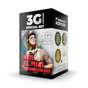AK INTERACTIVE 11691 - WWII US Pilot Uniform Color acrylic paint set