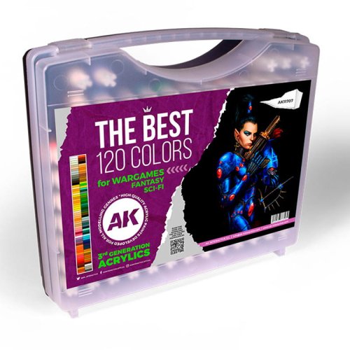 Go to product AK Interactive 11707 - The Best 120 Colors For Wargames, Fantasy & Sci-Fi