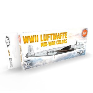 AK INTERACTIVE 11717 - WWII Luftwaffe Mid-War Color acrylic paint set