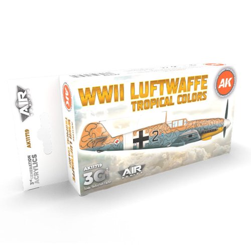 Go to product AK INTERACTIVE 11719 - WWII Luftwaffe Tropical Color acrylic paint set