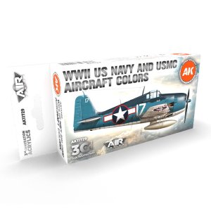 AK INTERACTIVE 11729 - WWII US Navy & USMC Aircraft Color acrylic paint set