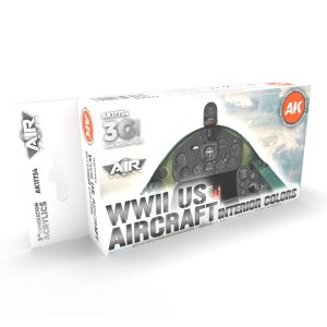 AK INTERACTIVE 11734 - WWII US Aircraft Interior Color acrylic paint set