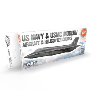 AK INTERACTIVE 11744 - US Navy & USMC Modern Aircraft & Helicopter Color acrylic paint set