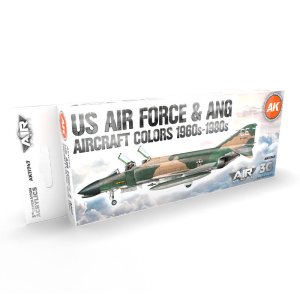 AK INTERACTIVE 11747 - US Air Force & ANG Aircraft Color 1960s-1980s acrylic paint set