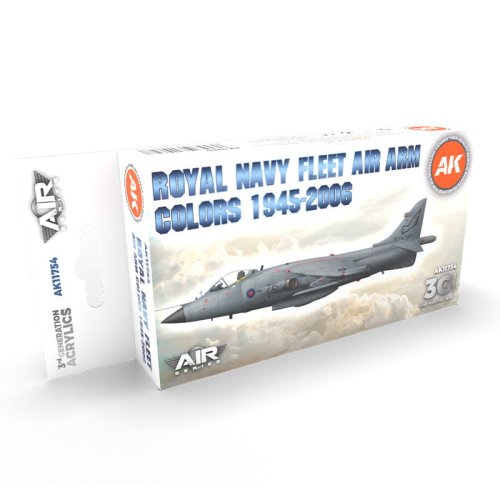 Go to product AK INTERACTIVE 11754 - RN Fleet Air Arm Aircraft Color 1945-2010 acrylic paint set