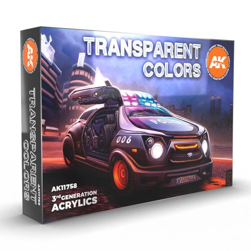 Go to product AK INTERACTIVE 11758 - Transparent Color acrylic paint set