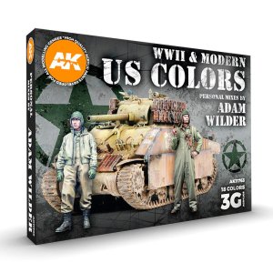 AK Interactive 11763 - WWII & Modern US Color Personal Mixes by Adam Wilder acrylic paint set