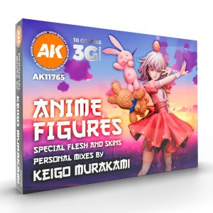 AK Interactive 11765 - Anime Figures Special Flesh and Skins Personal Mixes by Keigo Murakami acrylic paint set