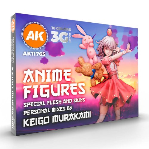Go to product AK Interactive 11765 - Anime Figures Special Flesh and Skins Personal Mixes by Keigo Murakami acrylic paint set