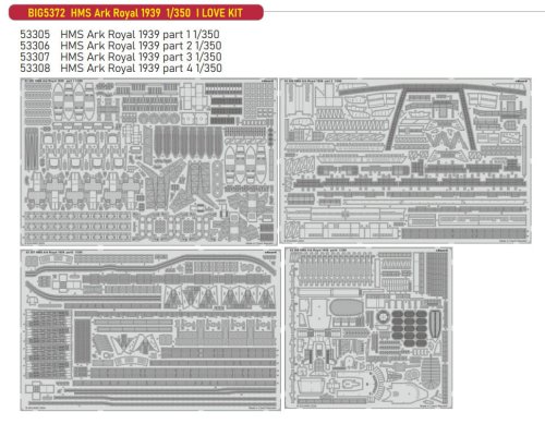 Go to product Eduard BIG5372 - 1:350 HMS Ark Royal 1939