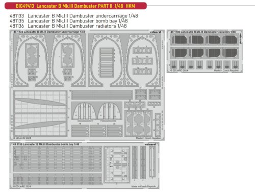 Go to product Eduard BIG49413 - 1:48 Lancaster B Mk.III Dambuster Part II