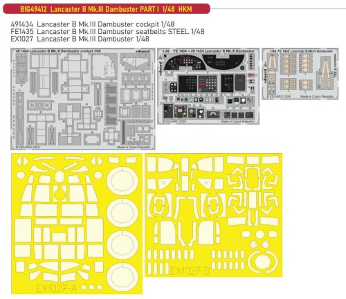 Go to product Eduard BIG49412 - 1:48 Lancaster B Mk.III Dambuster Part I