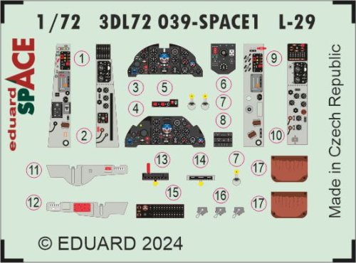 Go to product Eduard 3DL72039 - 1:72 L-29 Space 3D Decals + PE
