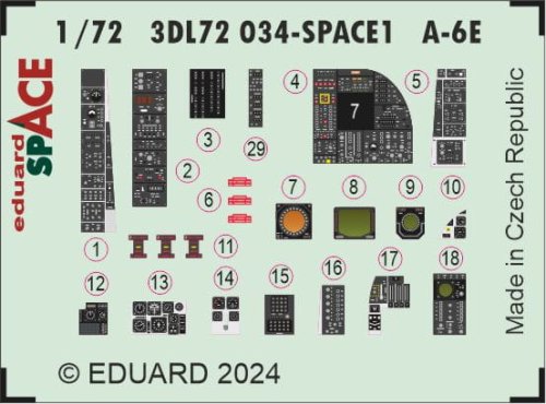 Go to product Eduard 3DL72034 - 1:72 A-6E Space 3D Decals + PE