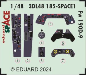 Eduard 3DL48185 - 1:48 Fw 190D-9 Space 3D Decals + PE