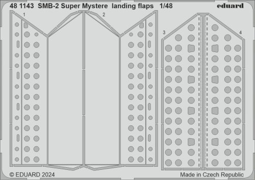 Go to product Eduard 481143 - 1:48 SMB-2 Super Mystere landing flaps