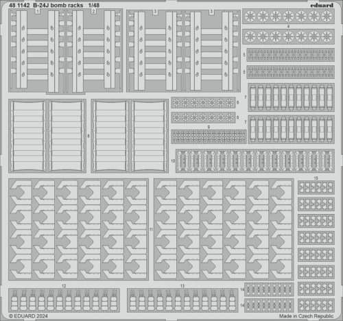 Go to product Eduard 481142 - 1:48 B-24J bomb racks