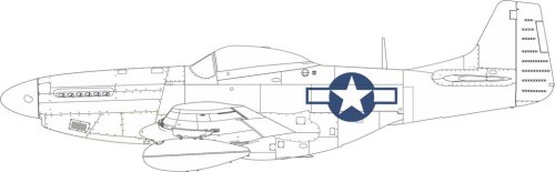 Go to product Eduard CX664 - 1:72 P-51D US national insignia