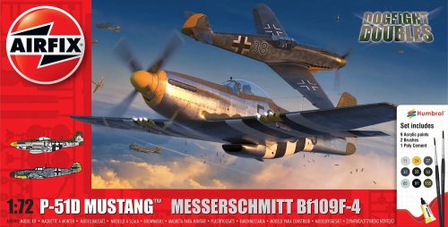 Go to product Airfix 50193 - 1:72 P-51D Mustang vs Bf 109F-4 models with paint.