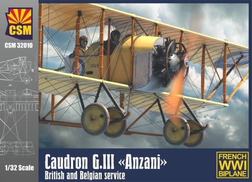 Go to product Copper State Models CSM 32010 - 1:32 Caudron G.III Anzani British and Belgian Service