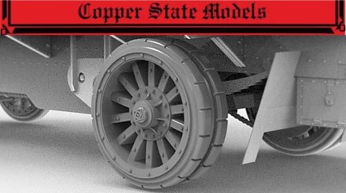Go to product Copper State Models CSM A35042 - 1:35 Garford-Putilov Rear Wheels, 1941 Pattern