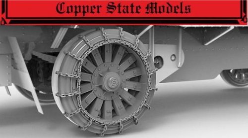 Go to product Copper State Models CSM A35040 - 1:35 Garford-Putilov Chained Rear Wheels