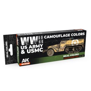 AK Interactive RCS129 - WWII US Army &amp; USMC Camouflage Colors paint set