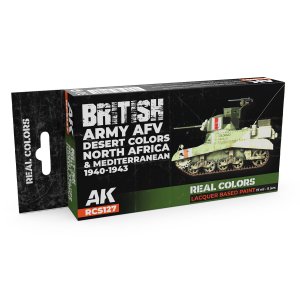 AK Interactive RCS127 - British Army AFV Desert Colors North Africa and Mediterranean 1940-1943 paint set