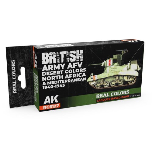 Go to product AK Interactive RCS127 - British Army AFV Desert Colors North Africa and Mediterranean 1940-1943 paint set