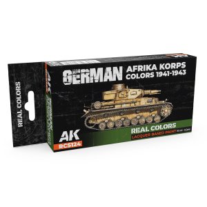AK Interactive RCS124 - German Afrika Korps Colors 1941-1943 paint set