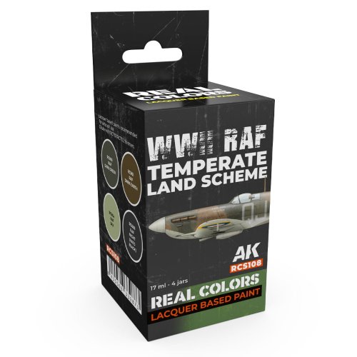 Go to product AK Interactive RCS108 - WWII RAF Temperate Land Scheme Paint Set