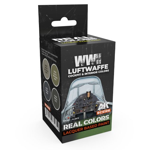Go to product AK Interactive RCS106 - WWII Luftwaffe Cockpit &amp; Interior Colors paint set.