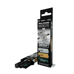 AK Interactive RCM111 - Real Colors Marker Set - WWII Axis Aircraft Squiggle Camouflage Colors