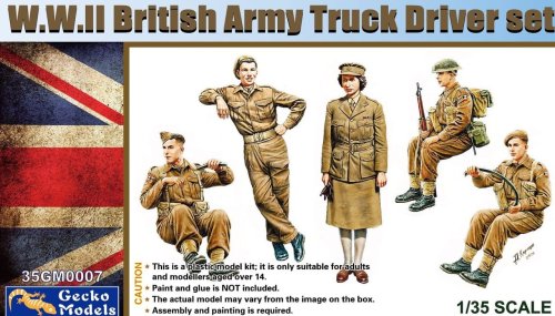 Go to product Gecko Models 35GM0007 - 1:35 WWII British Army Truck Driver Set.