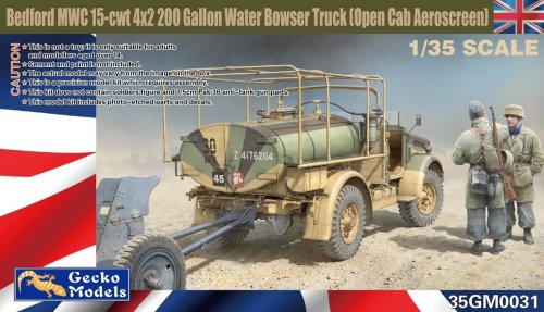 Go to product Gecko Models 35GM0031 - 1:35 Bedford MWC 15-cwt 4x2 250 Gallon Water Bowser Truck
