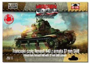 First To Fight 111 - September 1939 - 1:72 French Renault R40 tank with 37 mm SA18 cannon - Gazetteer included with model.