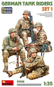 Miniart 53022 - 1:35 German Tank Riders Set 1 Resin Heads