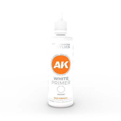 Go to product AK INTERACTIVE 11240 Primer White Primer 100 ml 3rd Generation