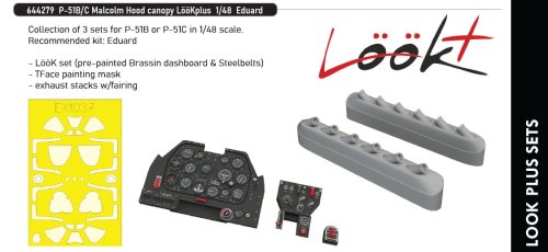Go to product Eduard 644279 - 1:48 P-51B/C Malcolm Hood canopy LööKplus