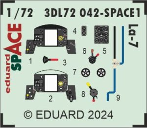 Eduard 3DL72042 - 1:72 La-7 Space 3D Decals + PE