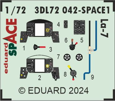 Go to product Eduard 3DL72042 - 1:72 La-7 Space 3D Decals + PE