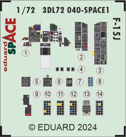 Go to product Eduard 3DL72040 - 1:72 F-15J Space 3D Decals + PE